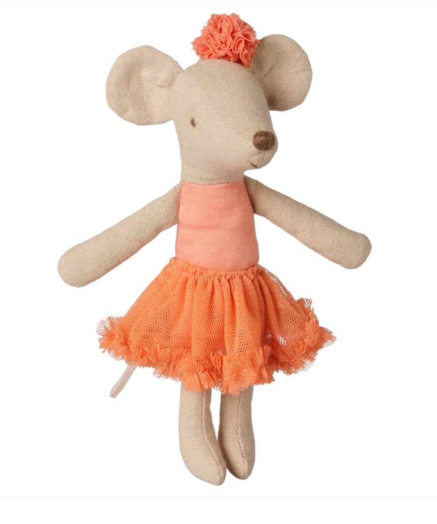 Maileg Ballerina mouse, Little sister - Apricot