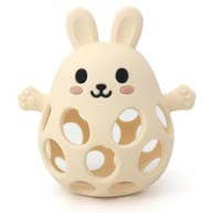 Silicone 3D Bunny Teether: Cream
