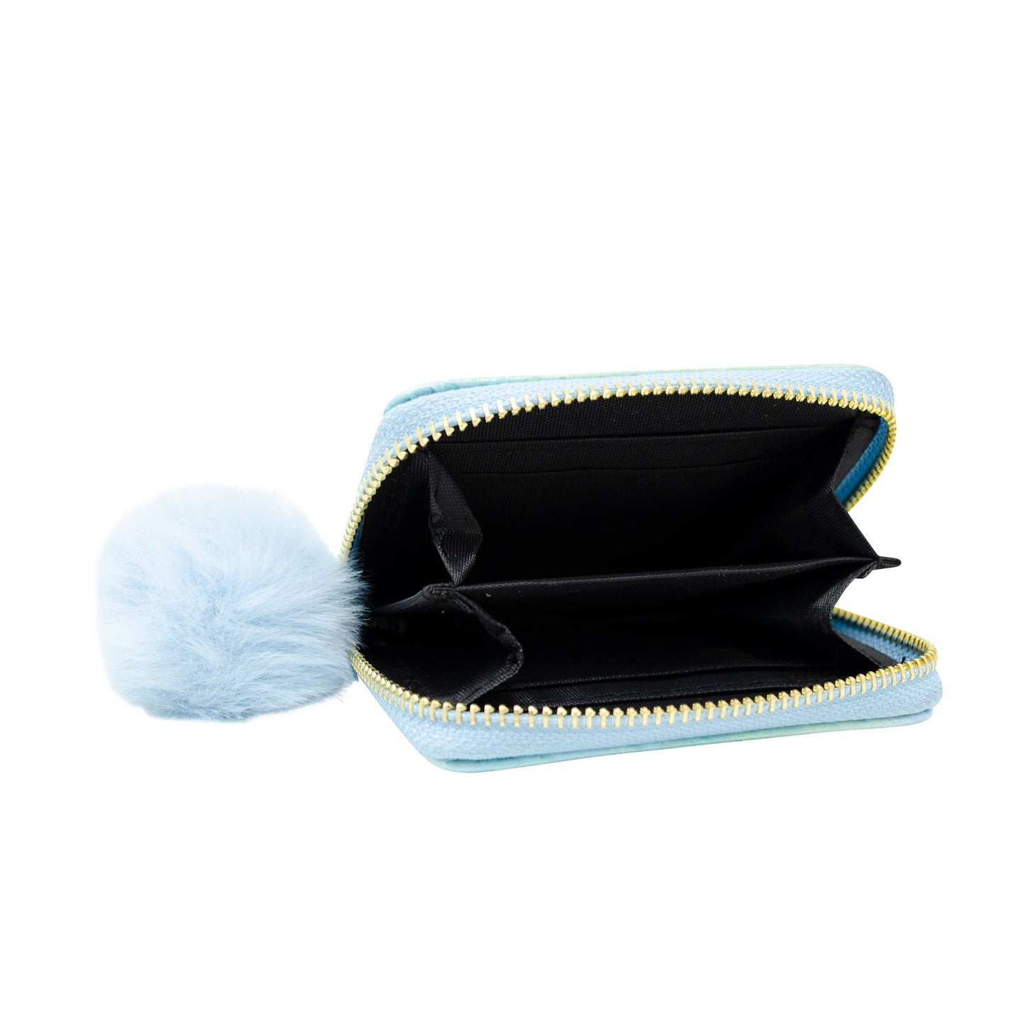 Shiny Tie Dye Mermaid Scale Wallet: Blue