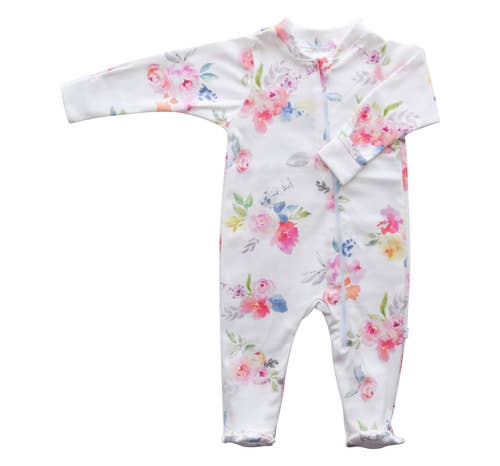 Organic Footie - Blooming garden 3-6M