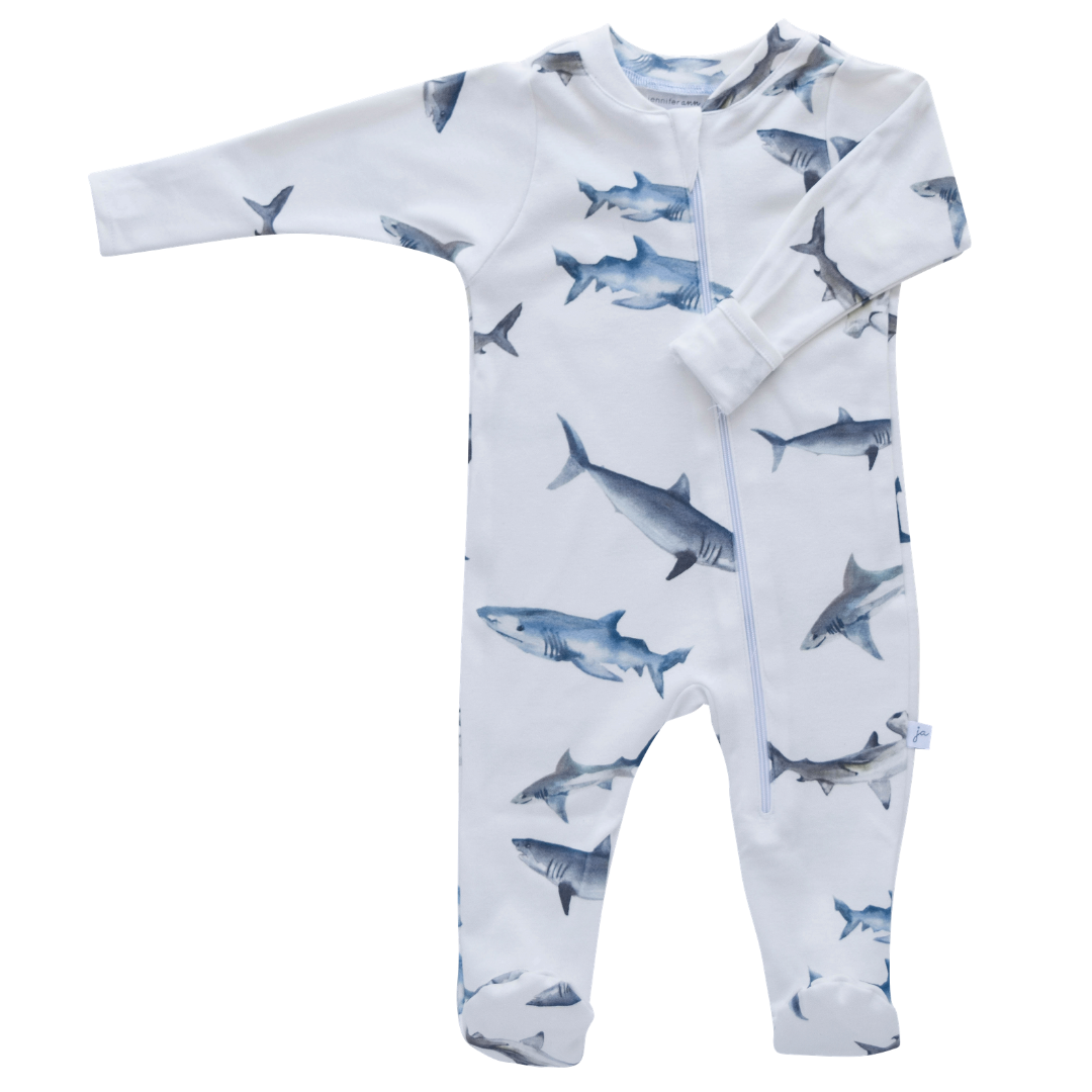 Organic Footie - sharks: 3-6 m