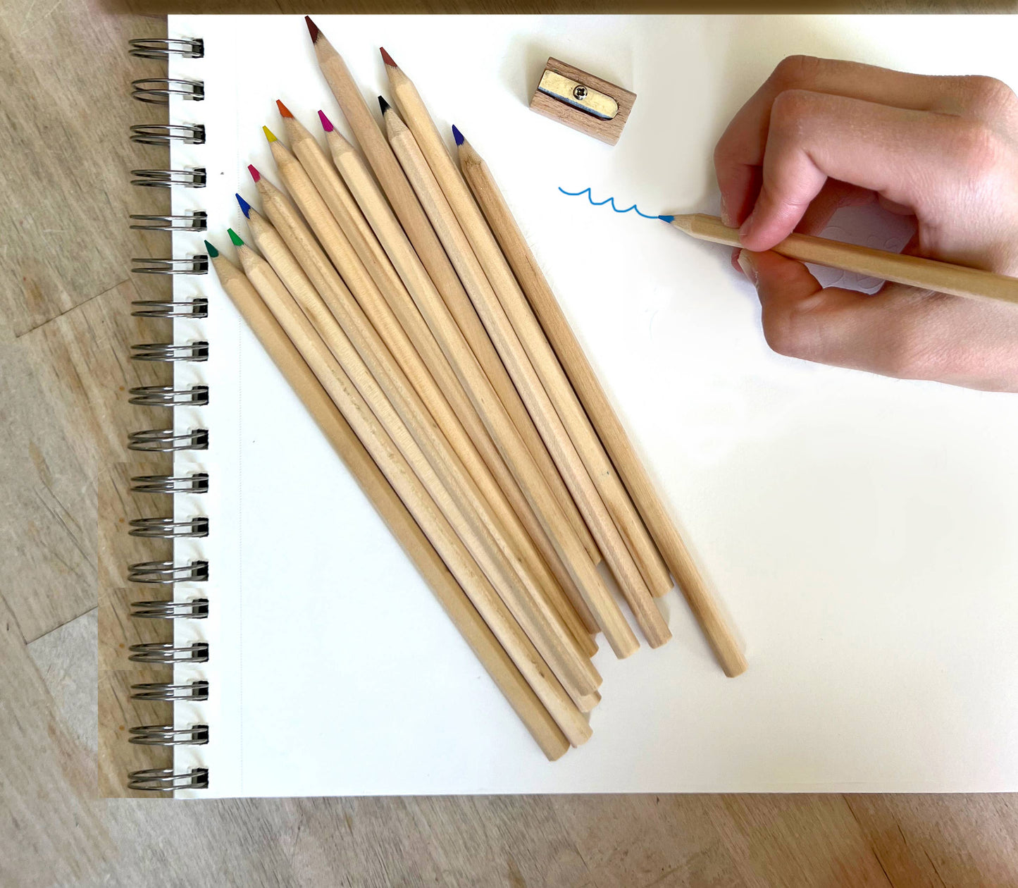 Wooden pencil box/pencils - COSMIC
