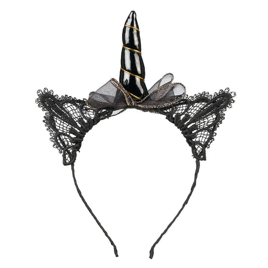 Glynda Unicorn Tiara (black)