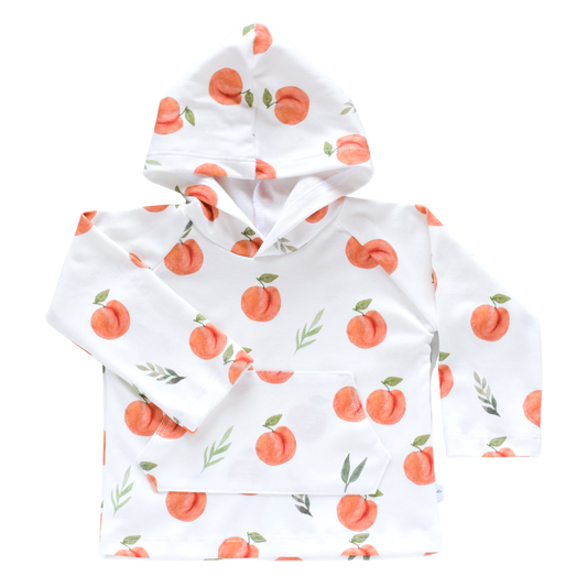 Organic Pocket Hoodie - peaches: 4T