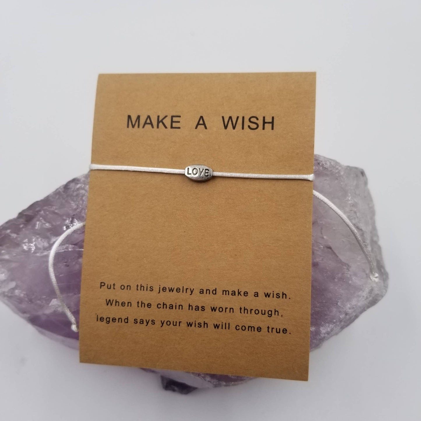 MAKE A WISH LOVE Bracelet - Valentine's Day: Purple
