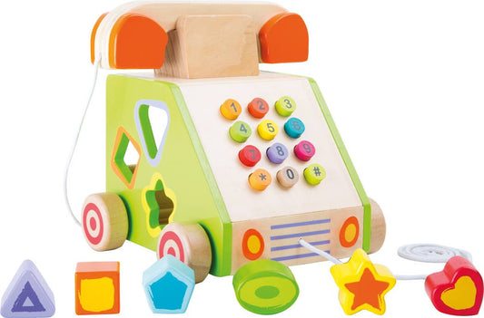 Small Foot Wood Telephone Shape Sorter