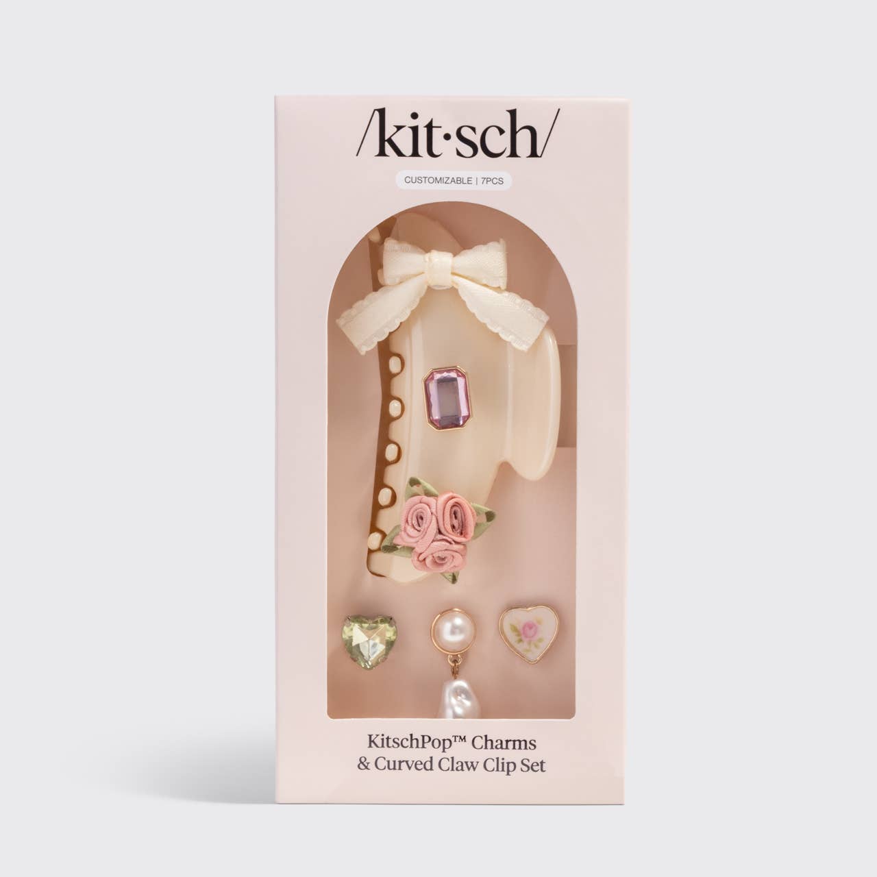 KitschPop™️Claw Clip 7pc Set Cream