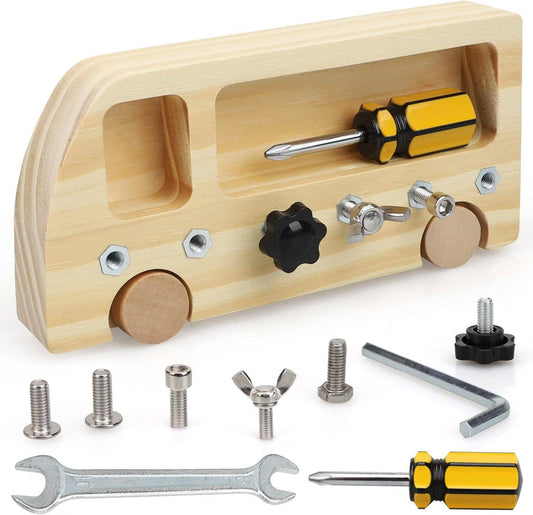 Wooden Montessori Screwdriver Board Set