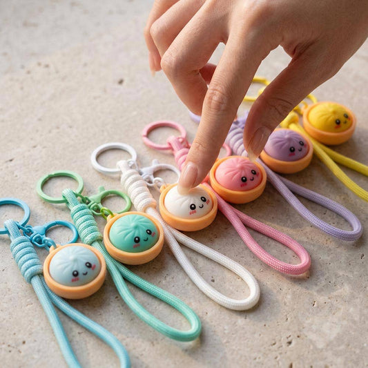 Bao Bun Dumpling Fidget Clicker Bag Charm