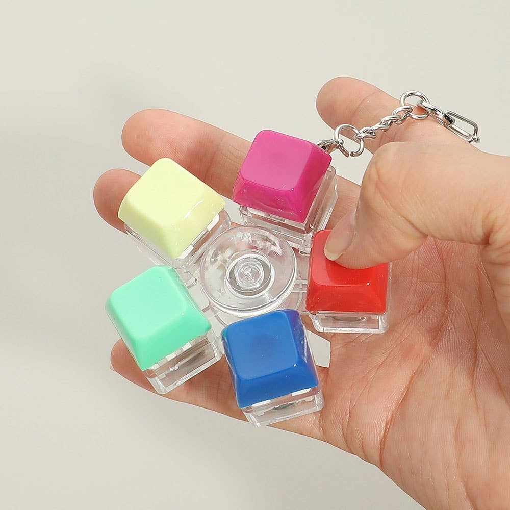 Light Up Spinner Keyboard Keychain