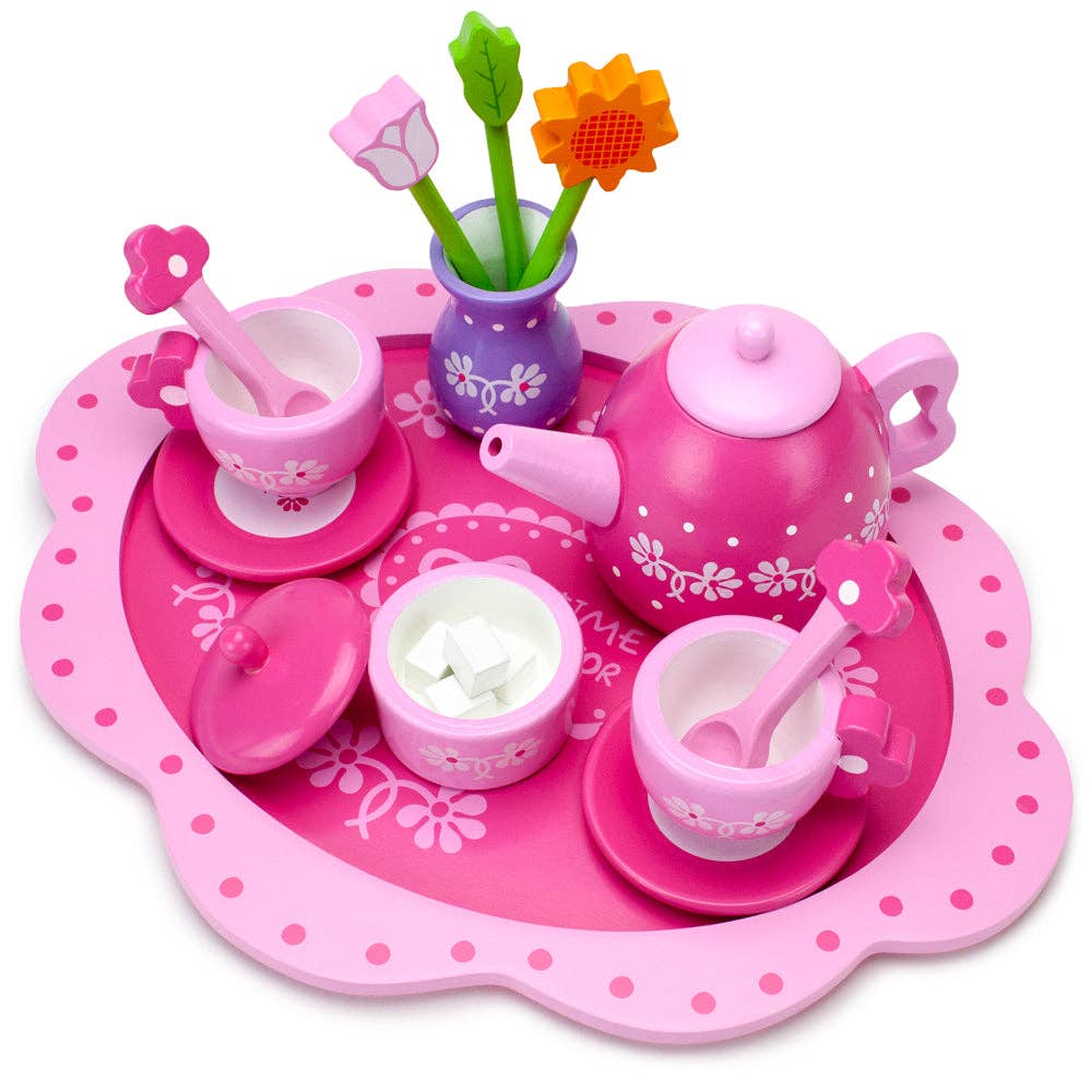 Pink Blossoms Tea Time for Two