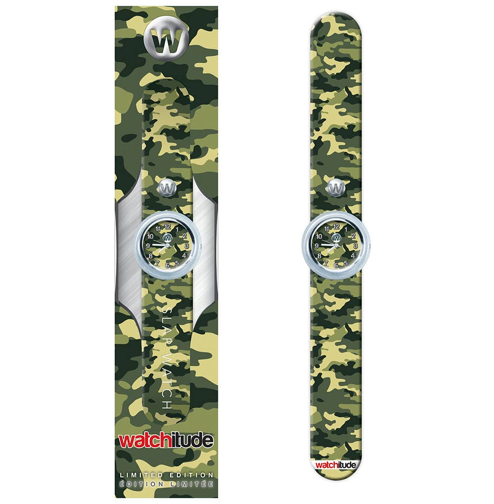 Army Camo Analog Slap Watch