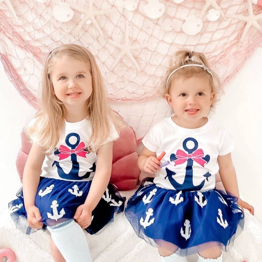 Anchor Tutu - Dress Up Skirt - Kids Summer Tutu: 1-2Y