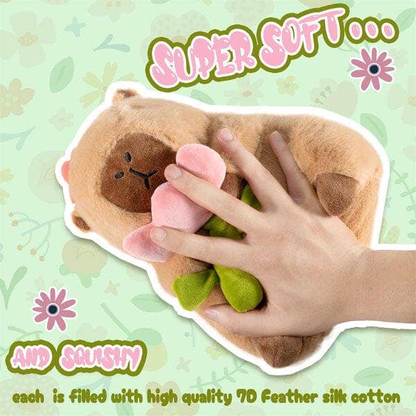 Capybara Flower Plush Toy