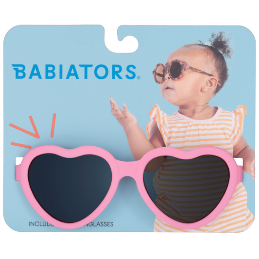 Candy Pink Heart Sunglasses: Ages 0-2