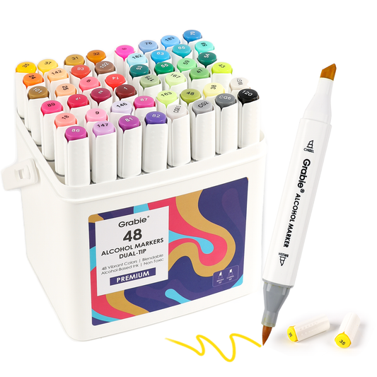 Dual-Tip Marker Set 48 W/ Coloring Book
