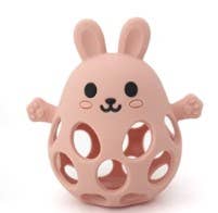 Silicone 3D Bunny Teether: Pink
