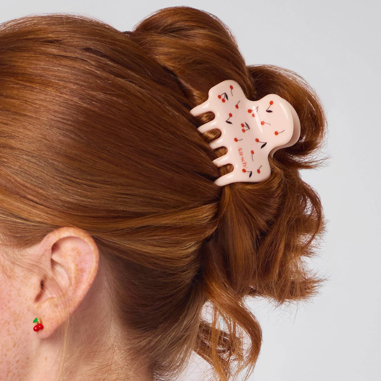 Medium Cloud Clip - Cherry Print