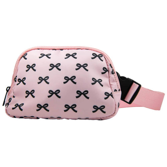 Pink Mini Black Bows Fanny Bag