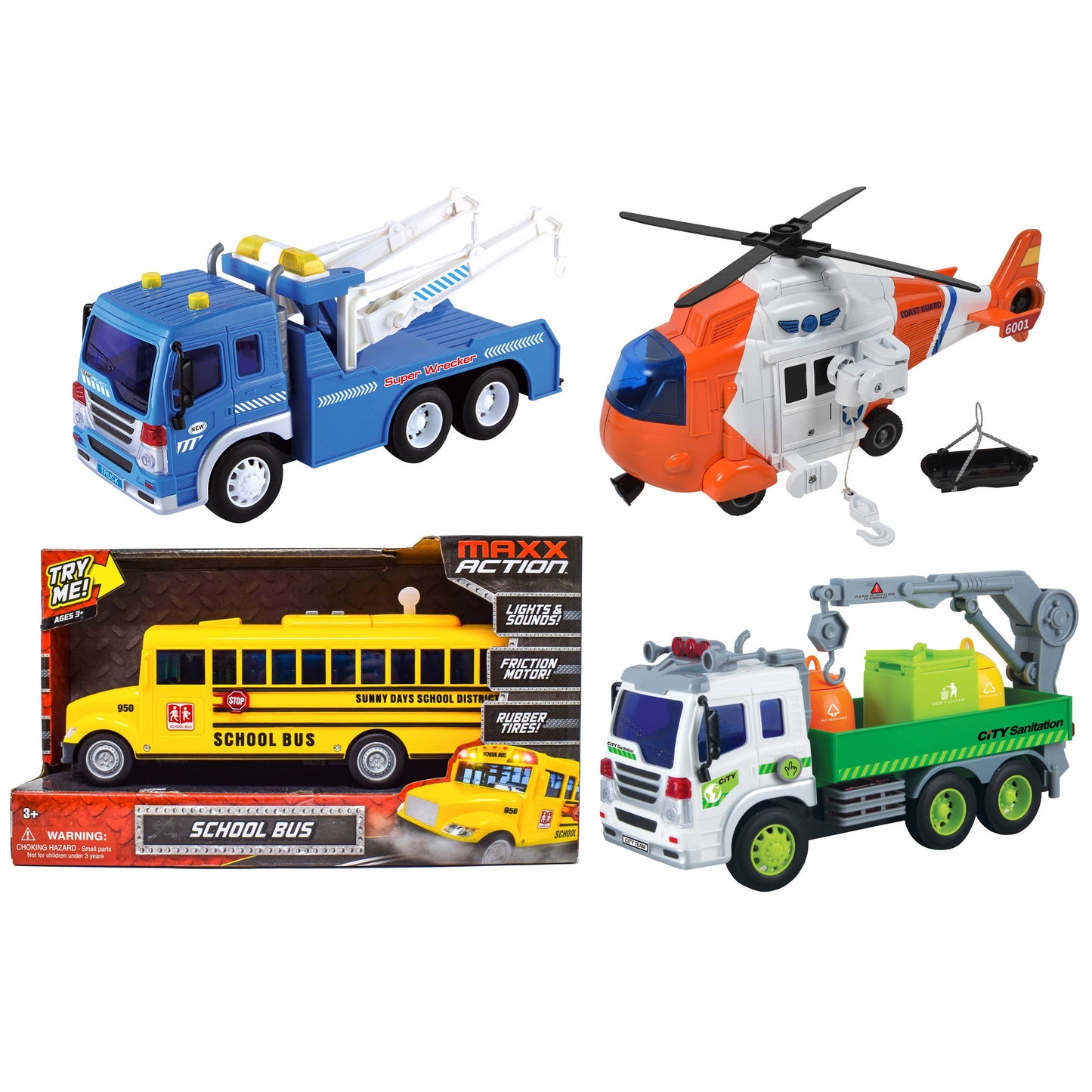 Maxx Action Lights & Sounds Trucks & City Vehicles