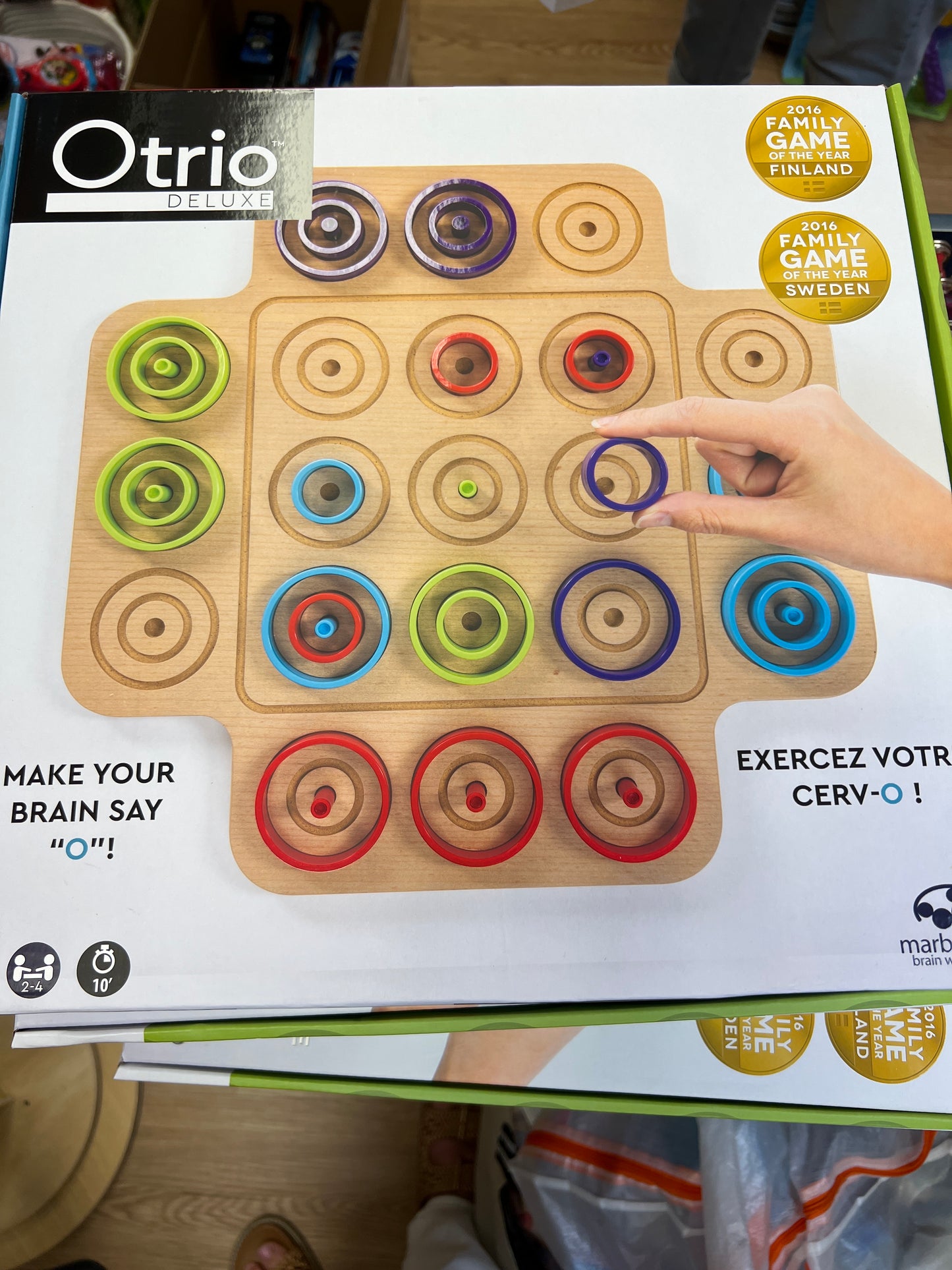 Otrio Deluxe Wood Strategy Game
