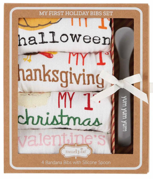 My 1St Holiday Bib Set