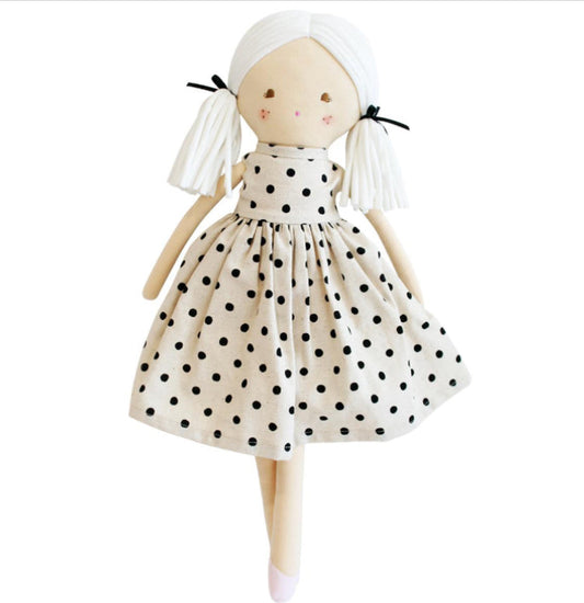 Frankie Doll - Black Linen Spot