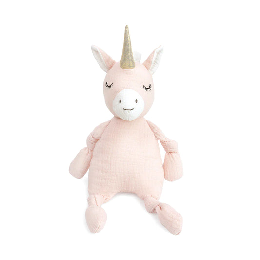 DREAMY UNICORN MUSLIN KNOTTED SOFT DOLL