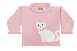 Claver Cat Sweater Light Pink