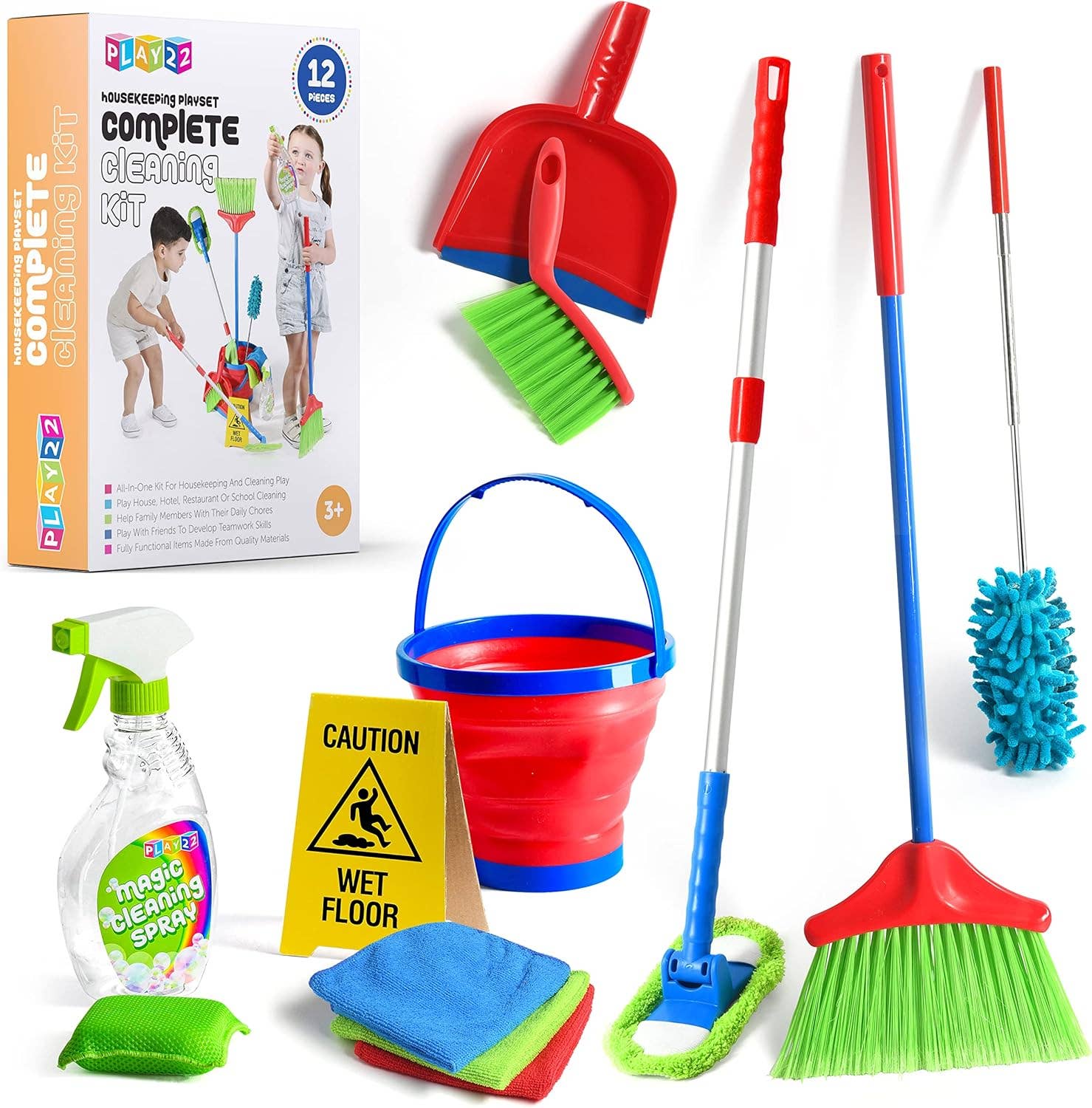 12-Piece Kids Cleaning Set, image size:1479x1500
