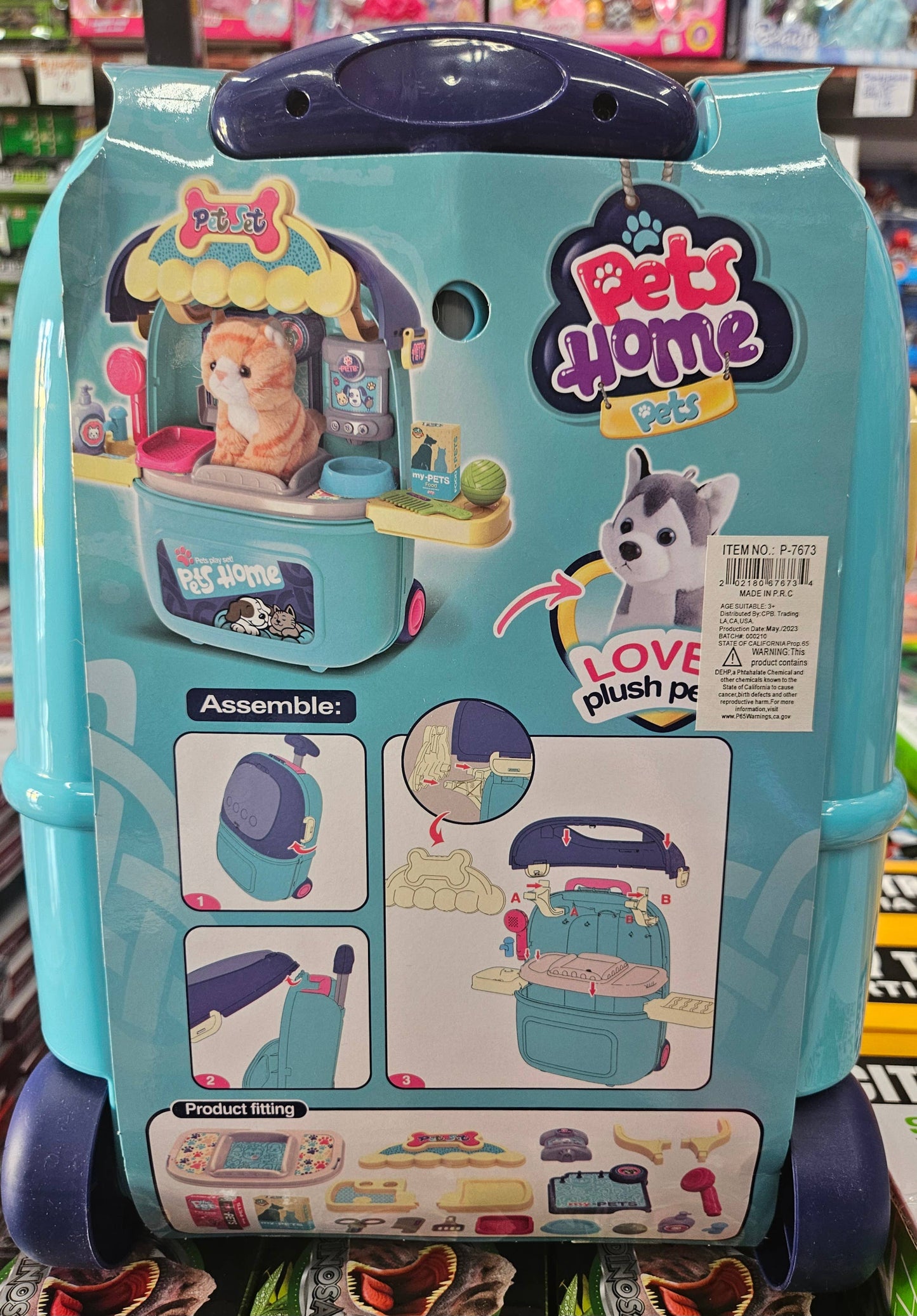 Pet Home Kitten Luggage Playset: Pink