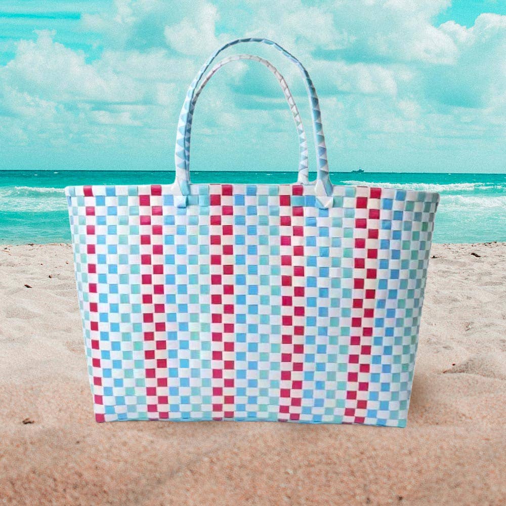 Basket Weave Oversized Tote Bag