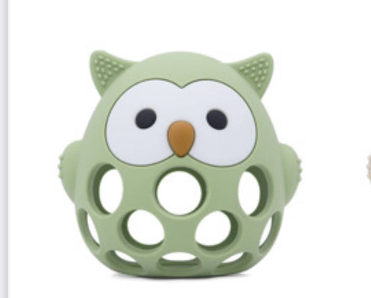 Silicone 3D Owl Teether Silicone: Mint