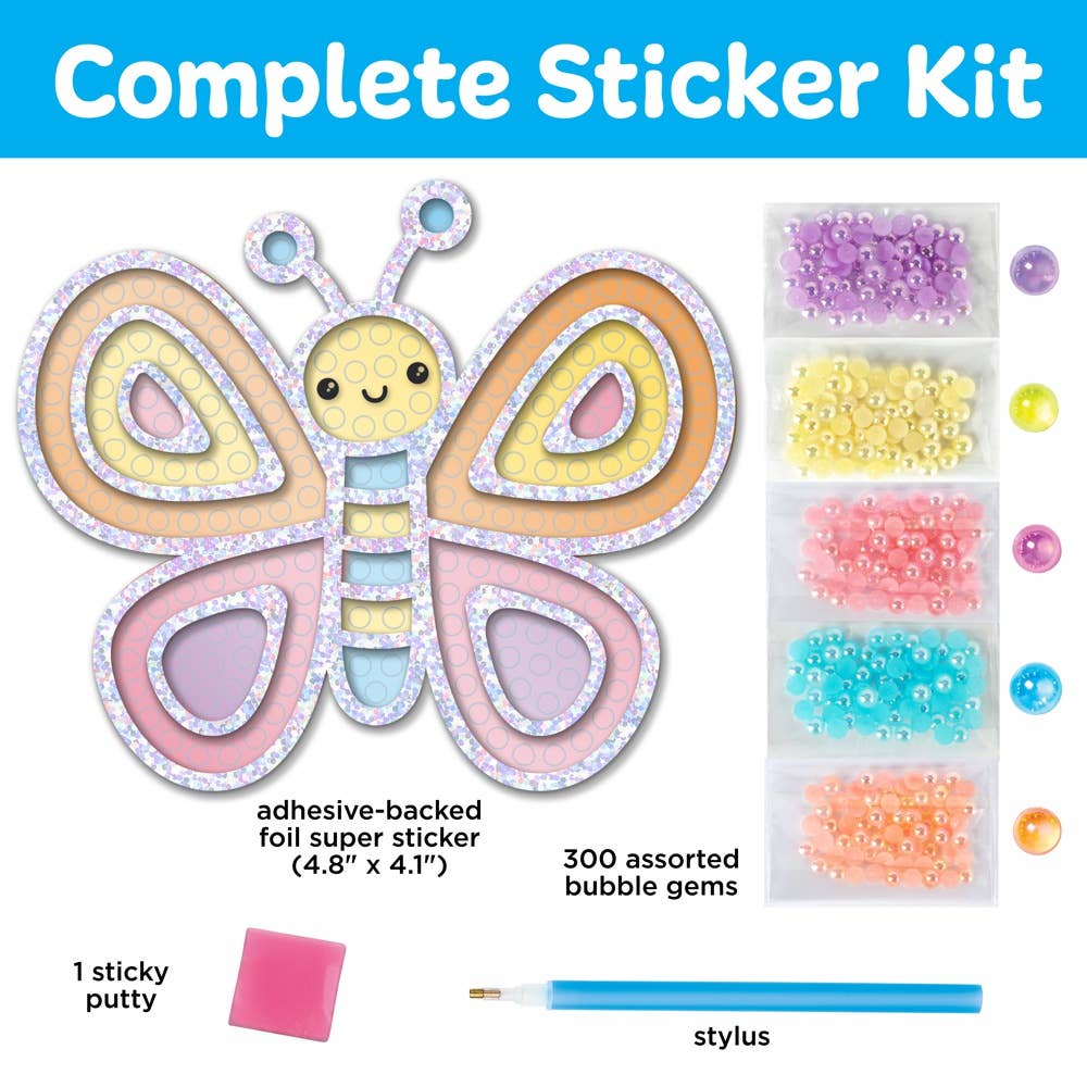 Bubble Gems Super Sticker Diamond Painting Kits for Kids: Rainbow