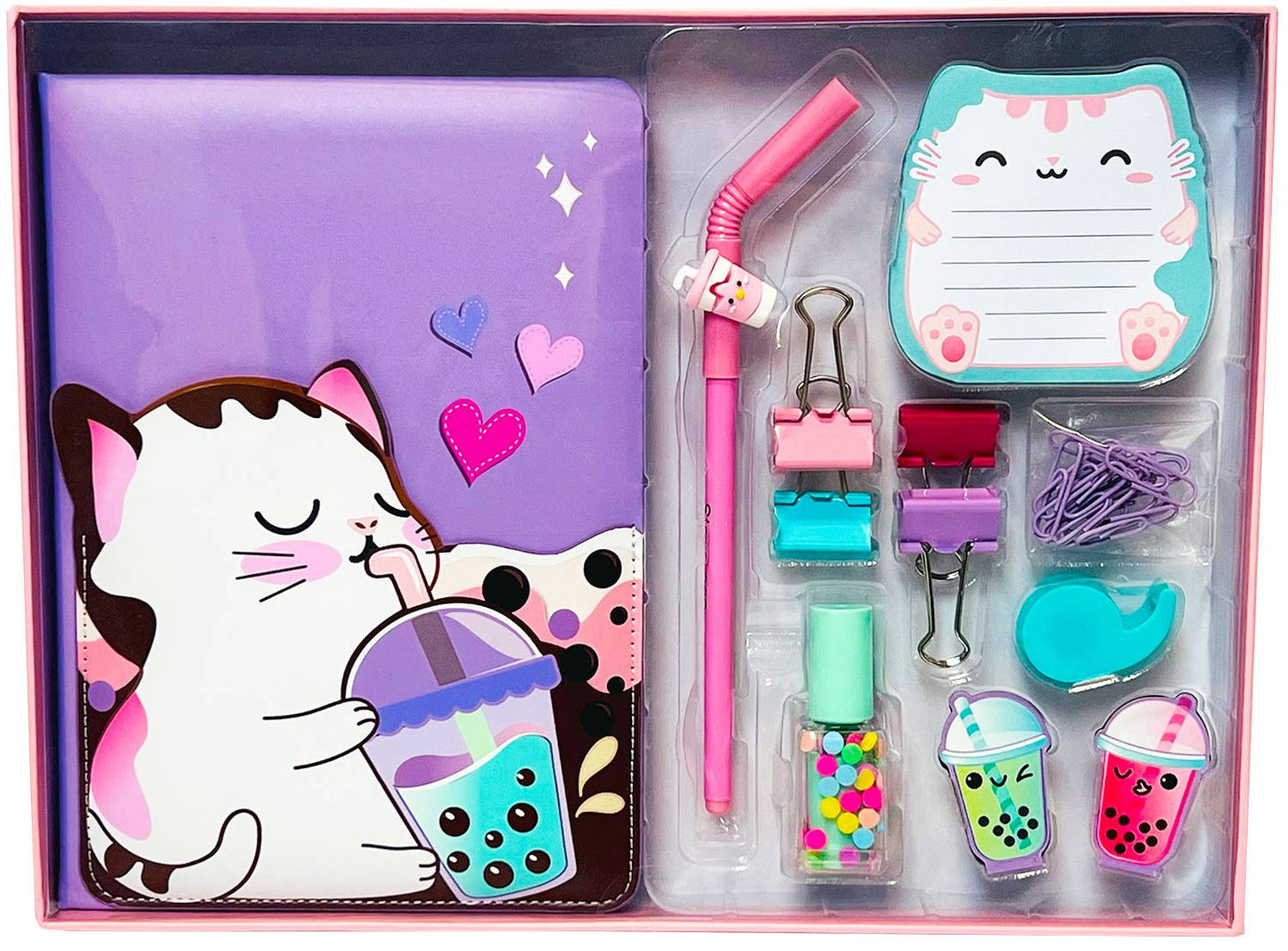 Sippin' Boba Cat Stationery Set