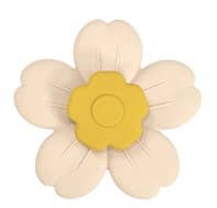 Daisy Silicone Teether Spinner: Beige