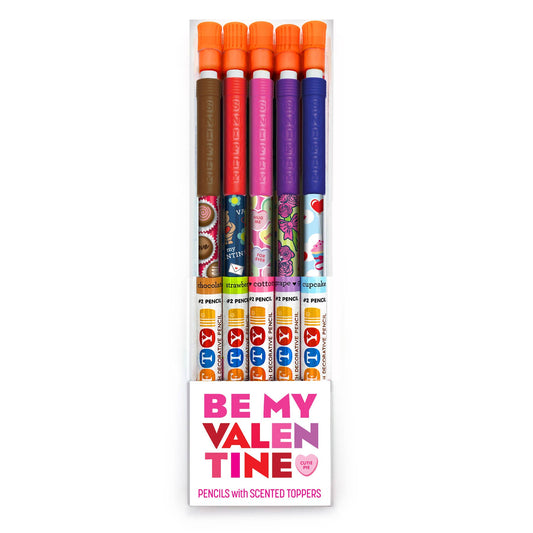 BE MY VALENTINE SCENTED PENCIL TOPPERS 5 PACK