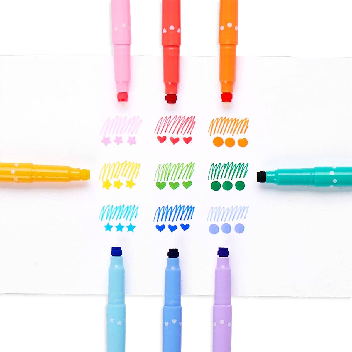 Confetti Stamp Double-End Mark-Set of 9
