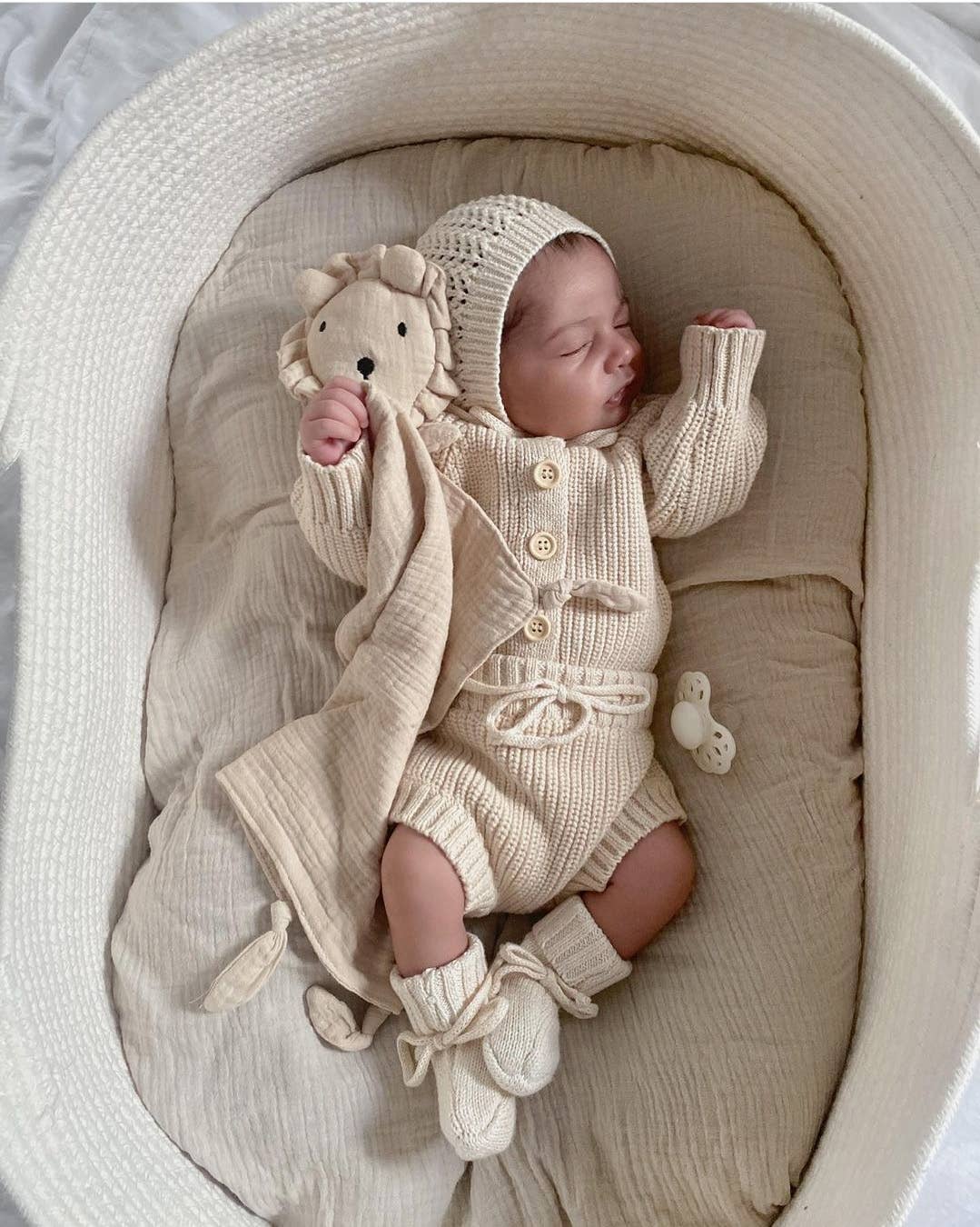 Baby Knit booties Coco speckled NB-2m