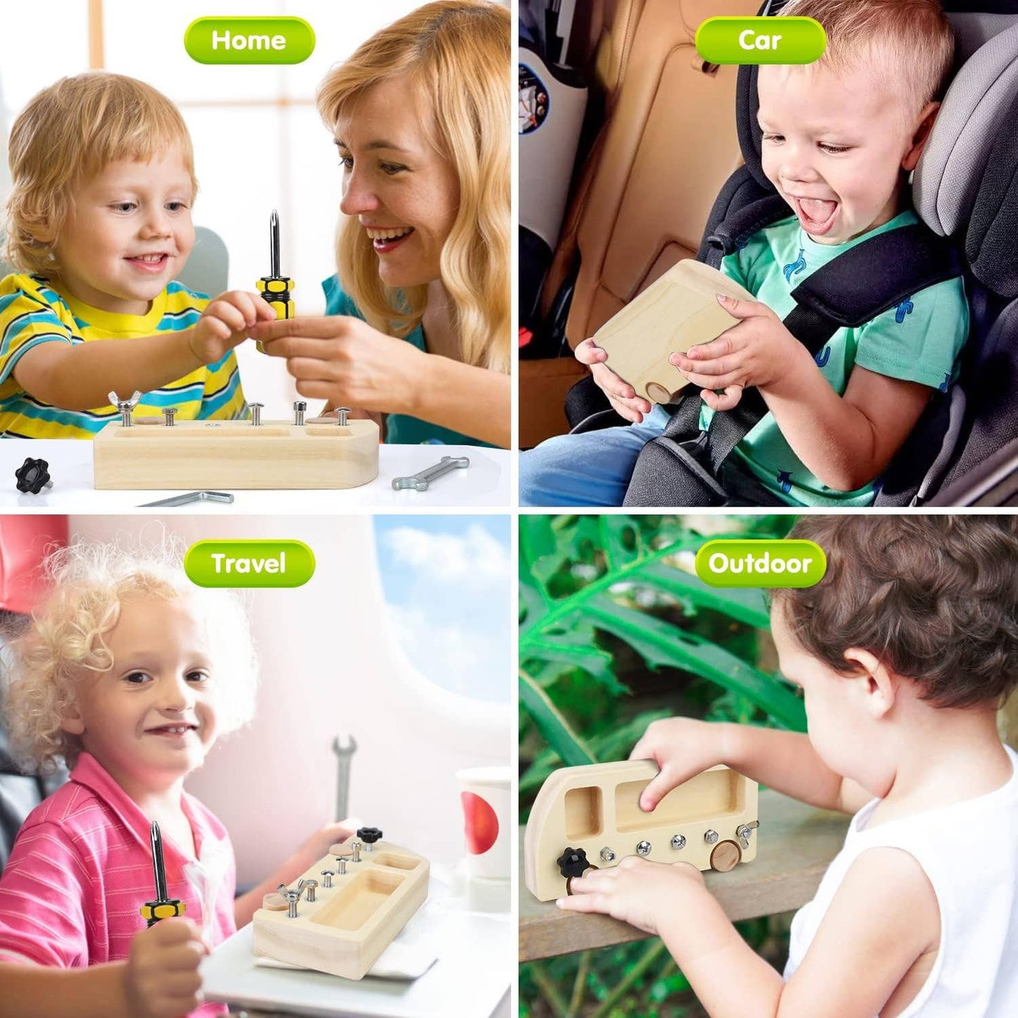 TOY Life Wooden Montessori Screwdriver Board Set for 3 4 5