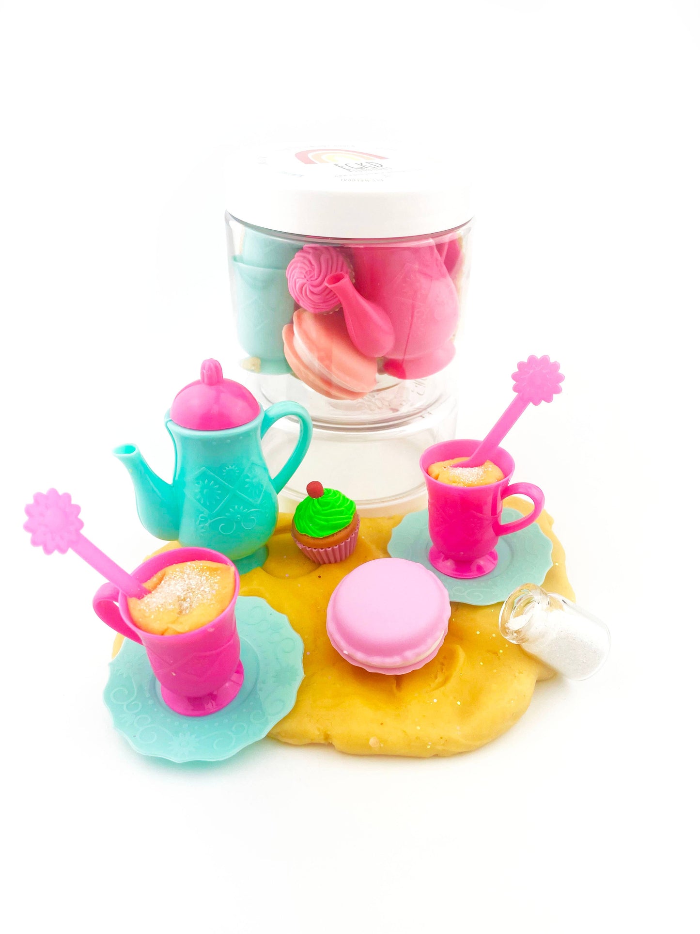 Tea Party Play Dough-To-Go Kit