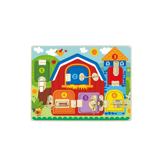 Wooden Latches Activity board