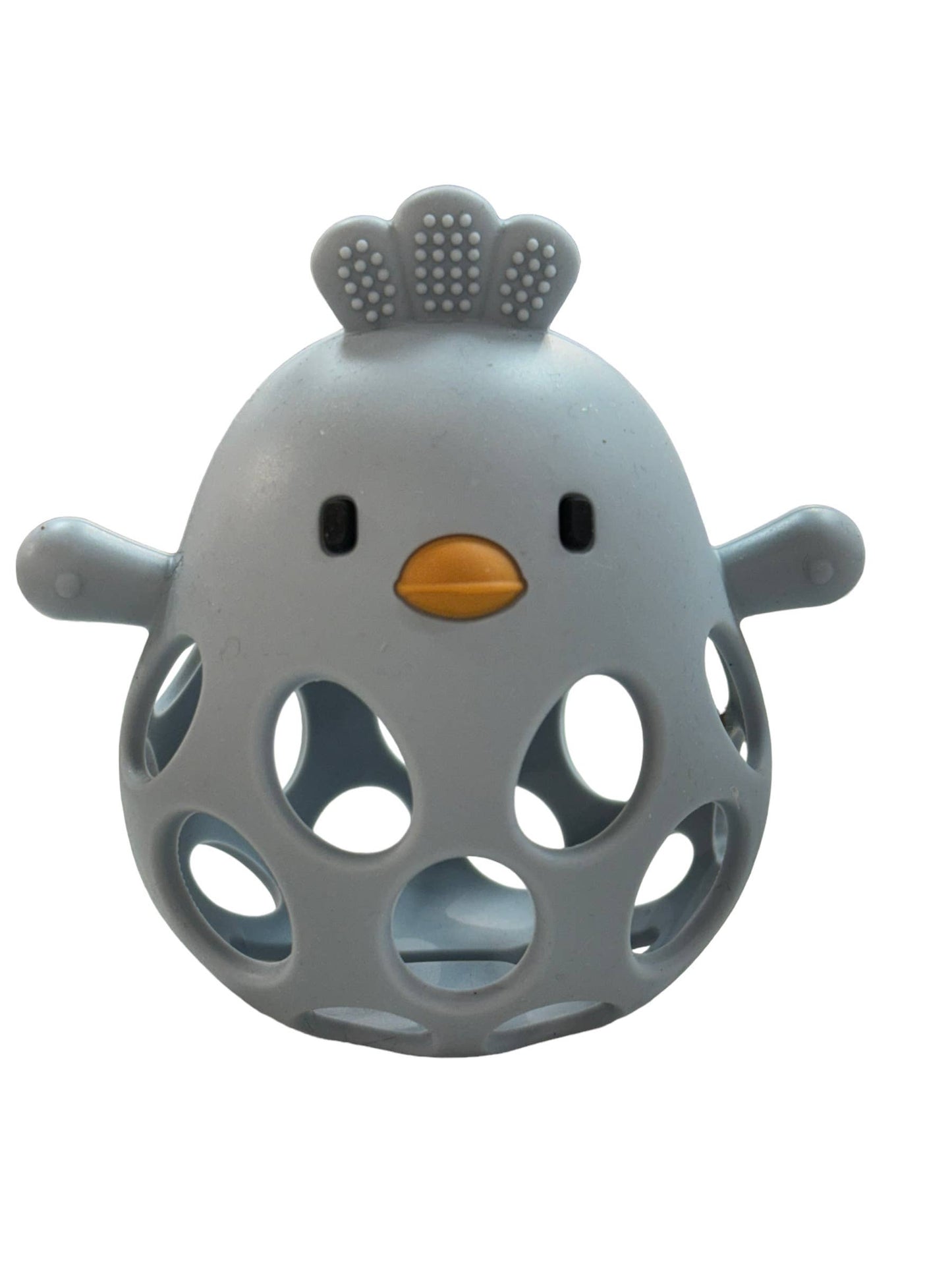Silicone 3D Chicken Teether: Slate