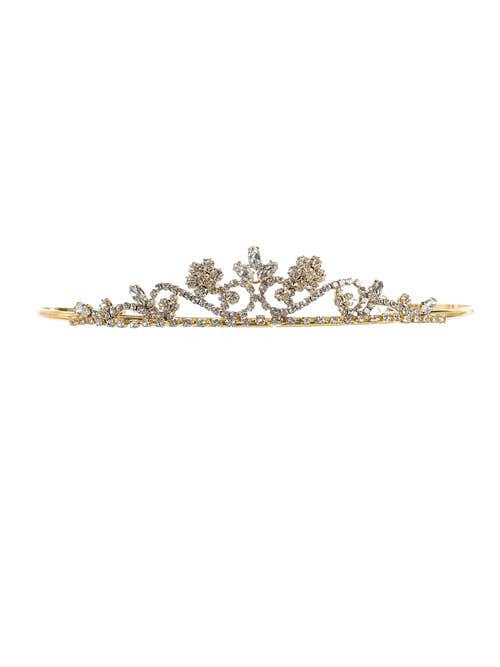 Small Gold Rhinestone Tiara