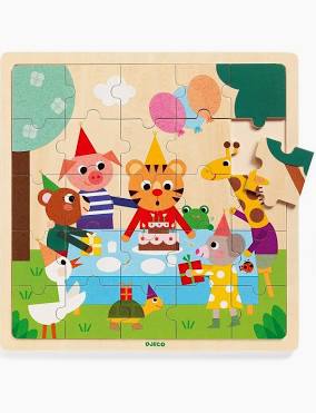 25 Piece Wooden Puzzle Happy