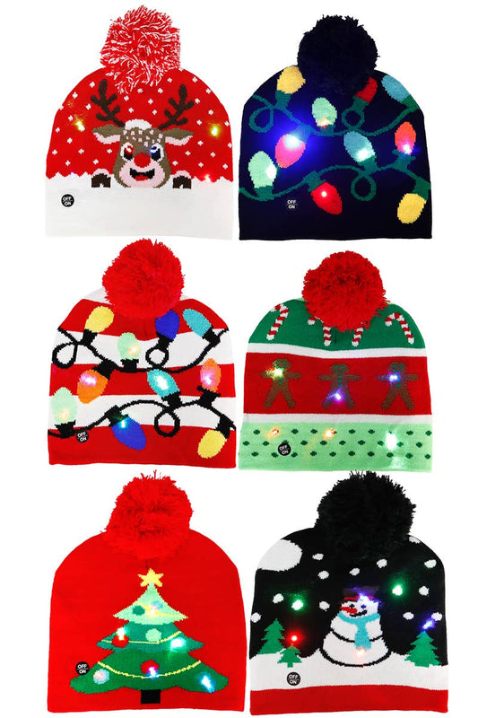 Ugly Sweater LED Light-Up beanie