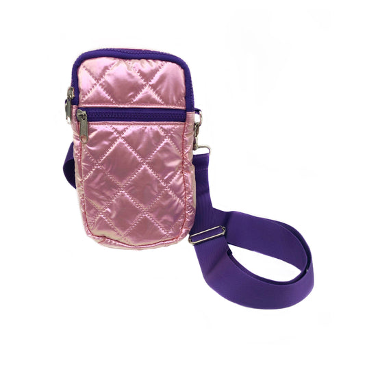 Pink Puffer Messenger Cross Body