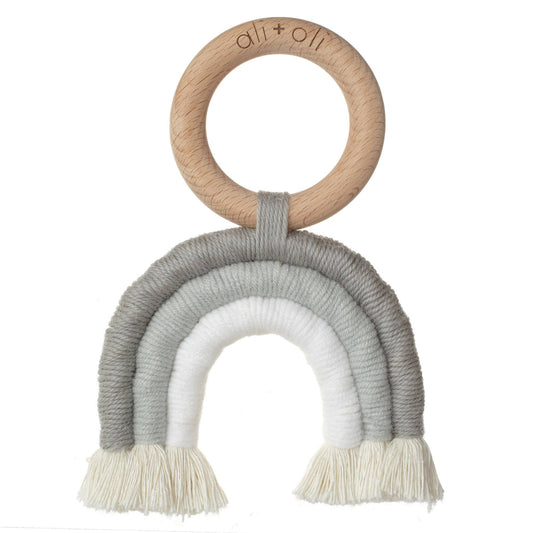 Macrame Rainbow Teether (Grey)