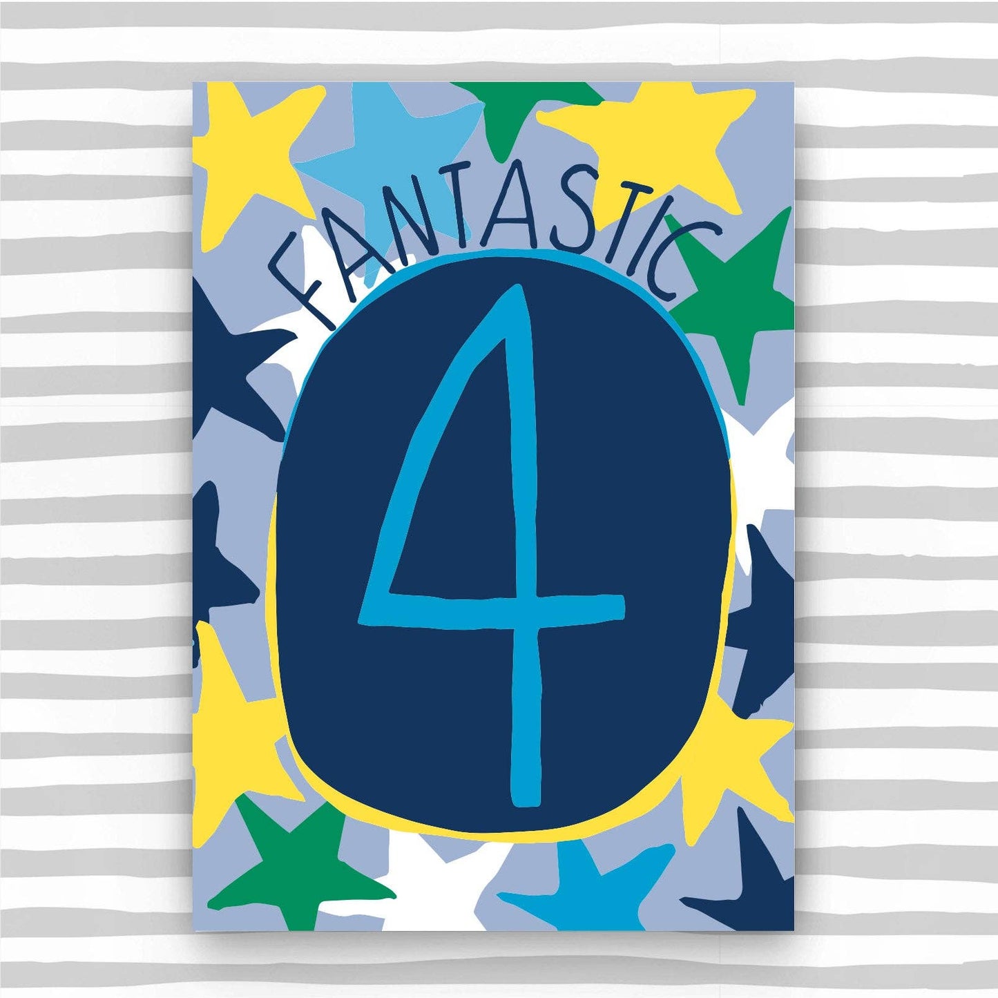 4th Birthday Card For A Boy - Boy Age 4 Birthday Card