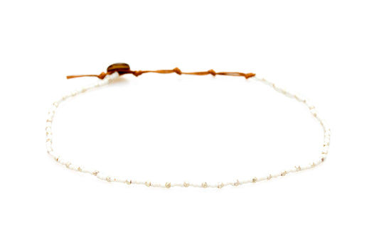 White Sand Beach Seed Bead Necklace